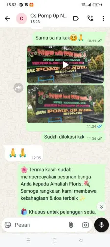 Testimonial Papan Bunga pontianak tenggara