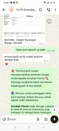Testimonial Papan Bunga pontianak tenggara