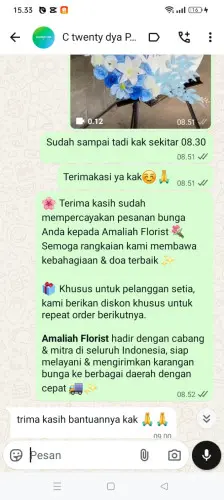 Testimonial Standing Flower pontianak tenggara