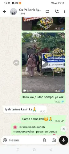 Testimonial Papan Bunga pontianak tenggara